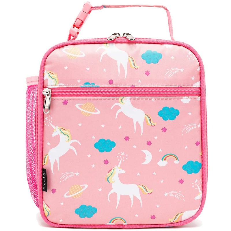 FlowFly Kids Lunch box Insulated Soft Bag Mini Cooler Back to School Thermal Meal Tote Kit for Girls, Boys, Unicorn - Image 5
